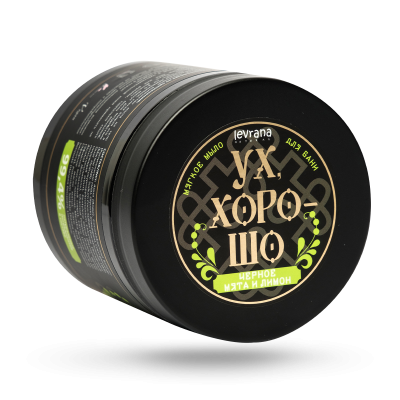 Натуральное мягкое мыло для бани "Мята и лимон", 500 мл Levrana