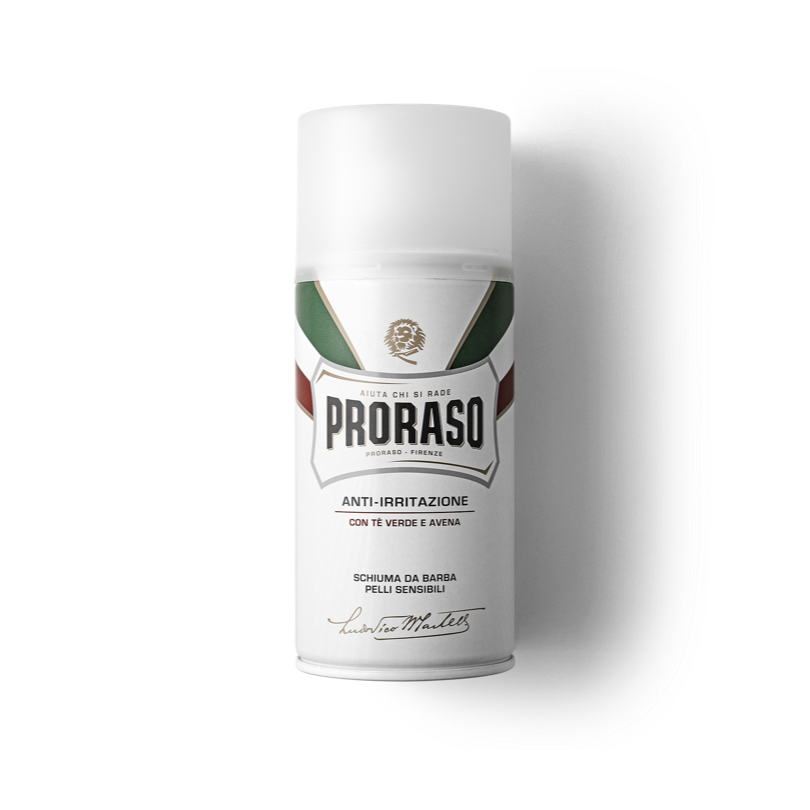 Пена для бритья чувствительной кожи с зеленым чаем и овсом Proraso